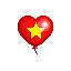 越南國旗跟隨氣球
